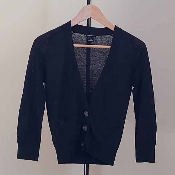 Club Monaco Black 100% Linen Cardigan XS Quarter Sleeve Lightweight - Picture 2 of 6
